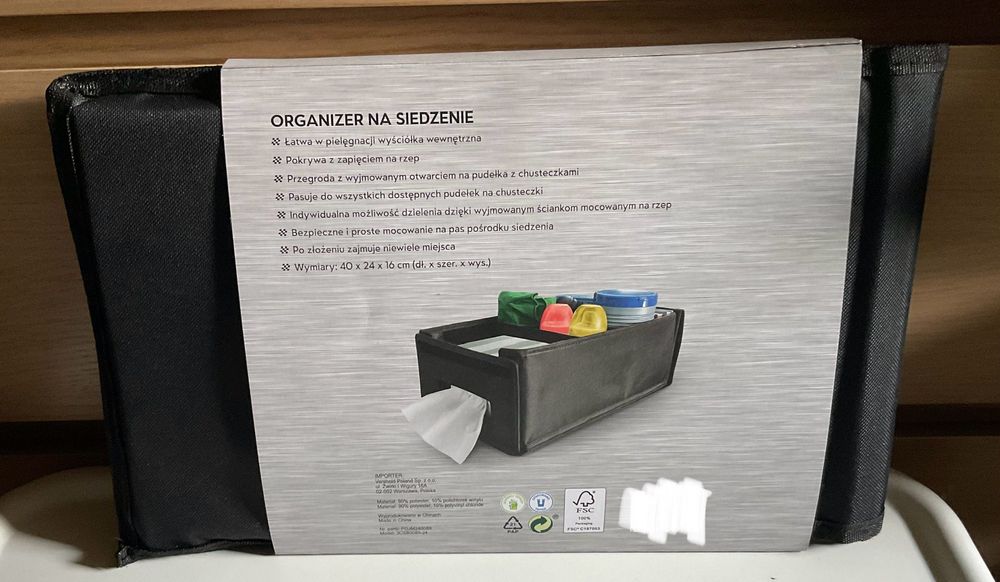 Akcesoria do samochodu Organizer na siedzenie