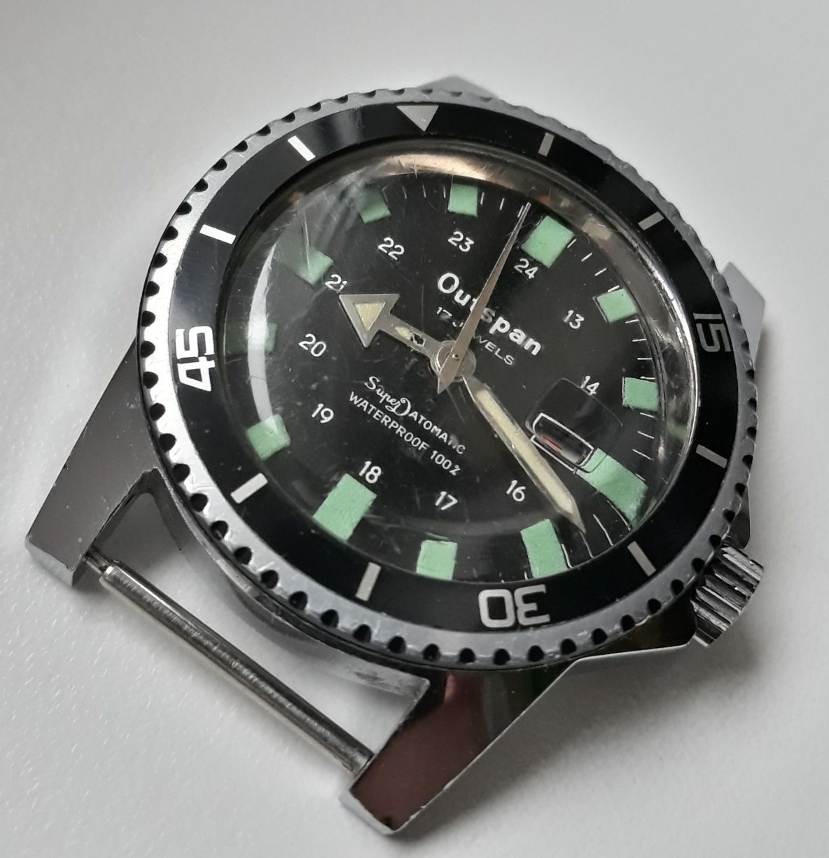 Zegarek męski OUTSPAN ,MORTIMA Vintage Diver Superdatomatic 17 jewels