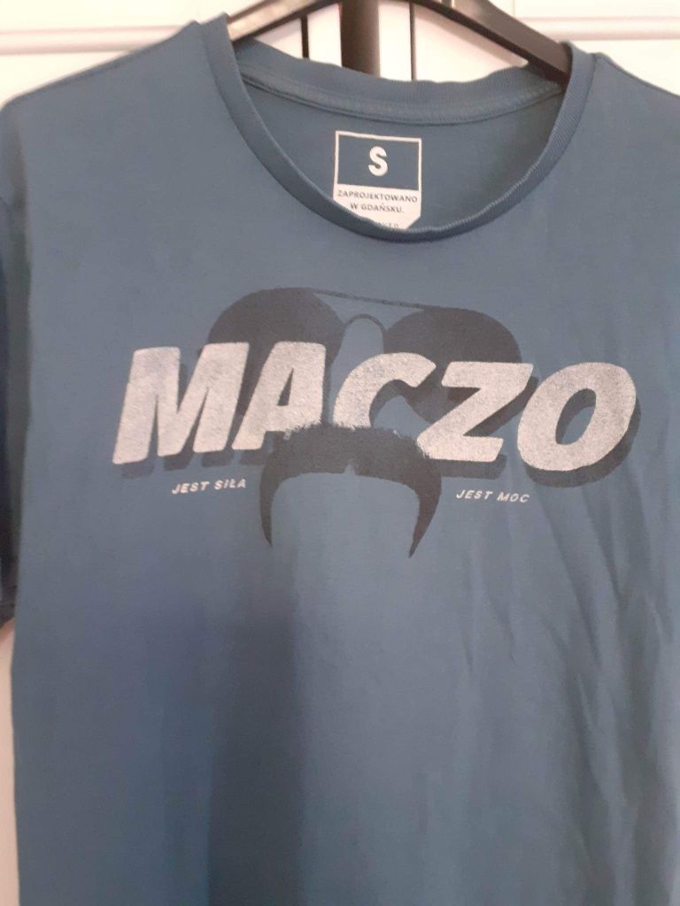 Reserved niebieski T-shirt macho