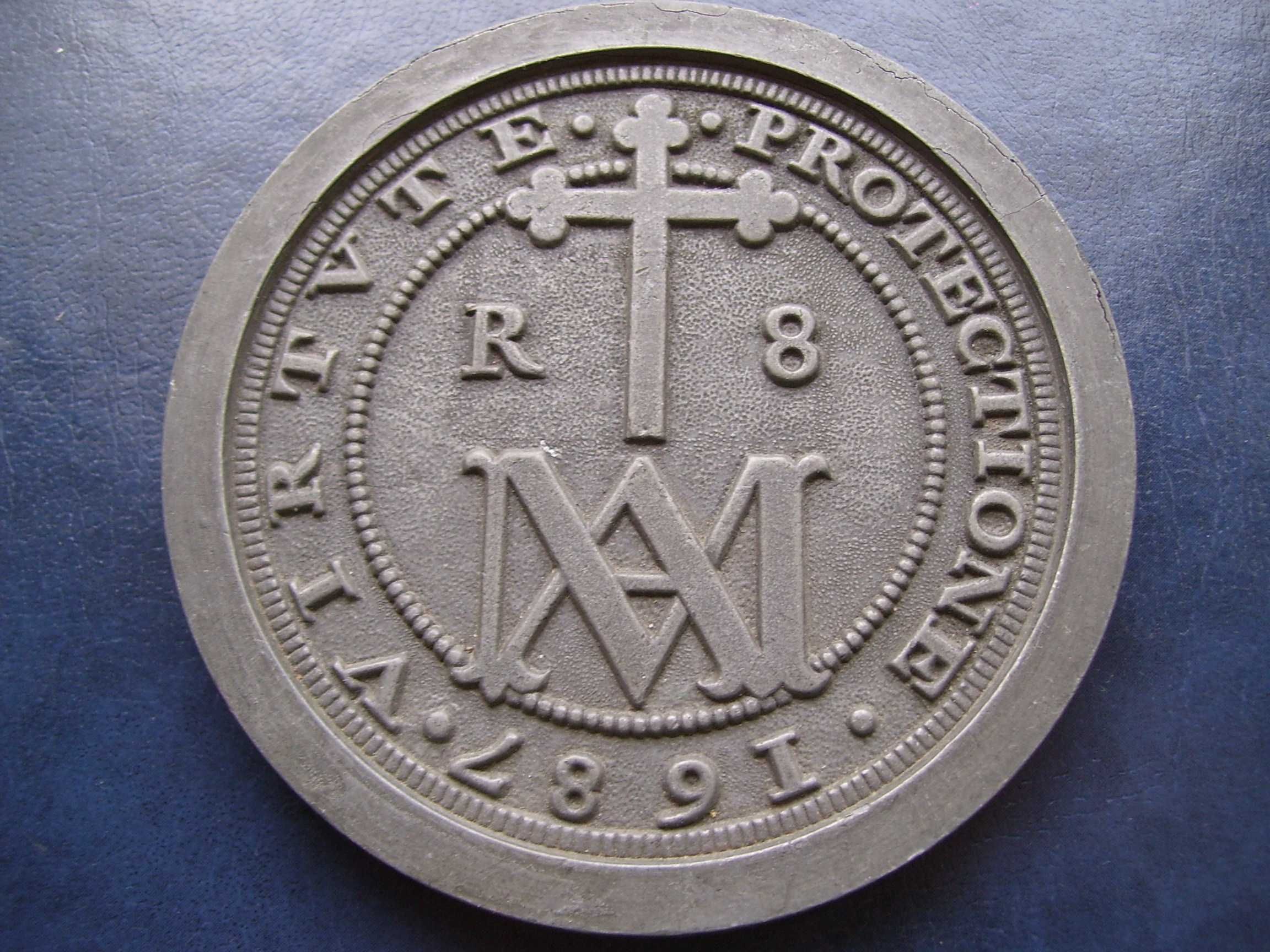 Stare monety Medal do identyfikacji Duży 84 mm