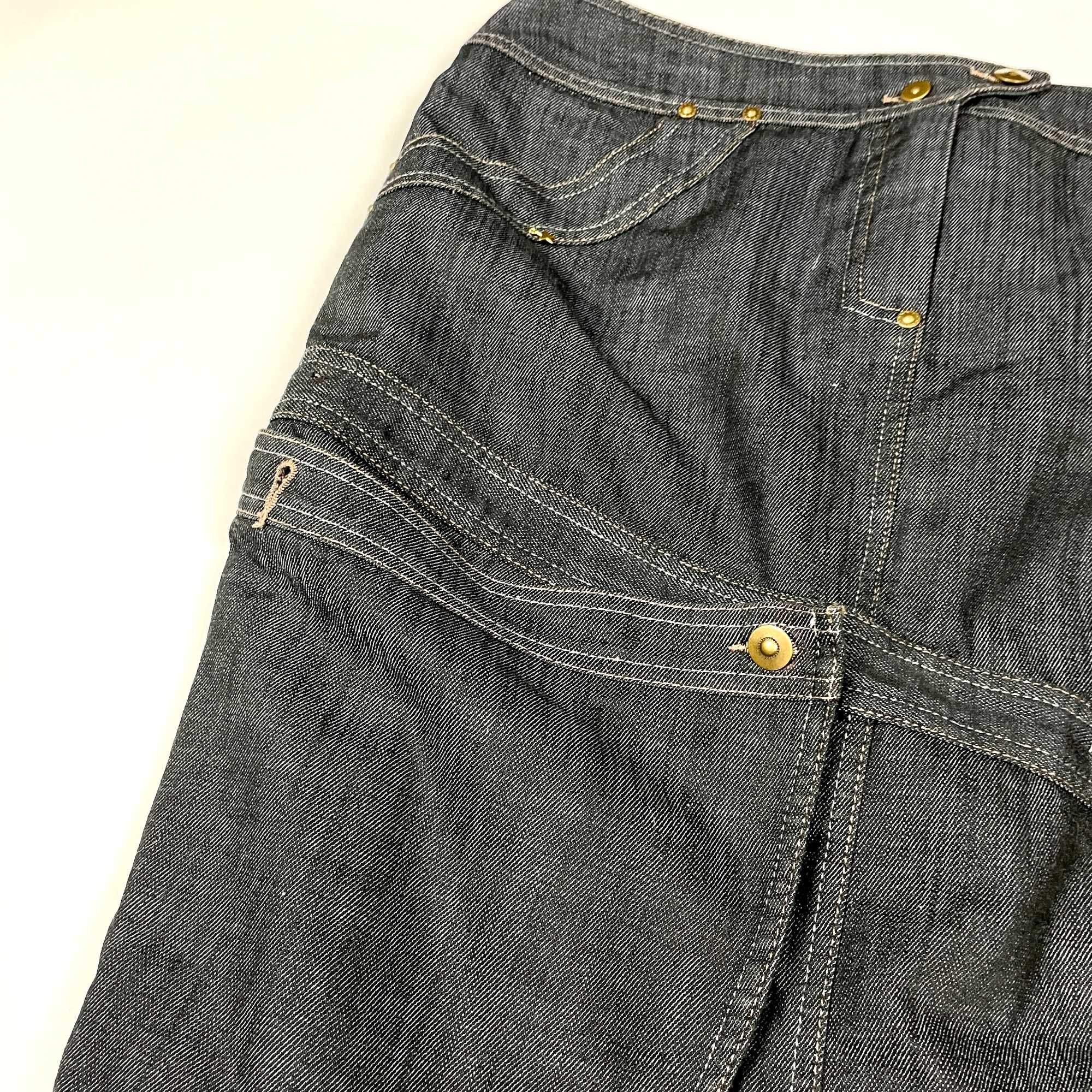 Vintage spódnica midi denim edgy y2k 90s (S/M)