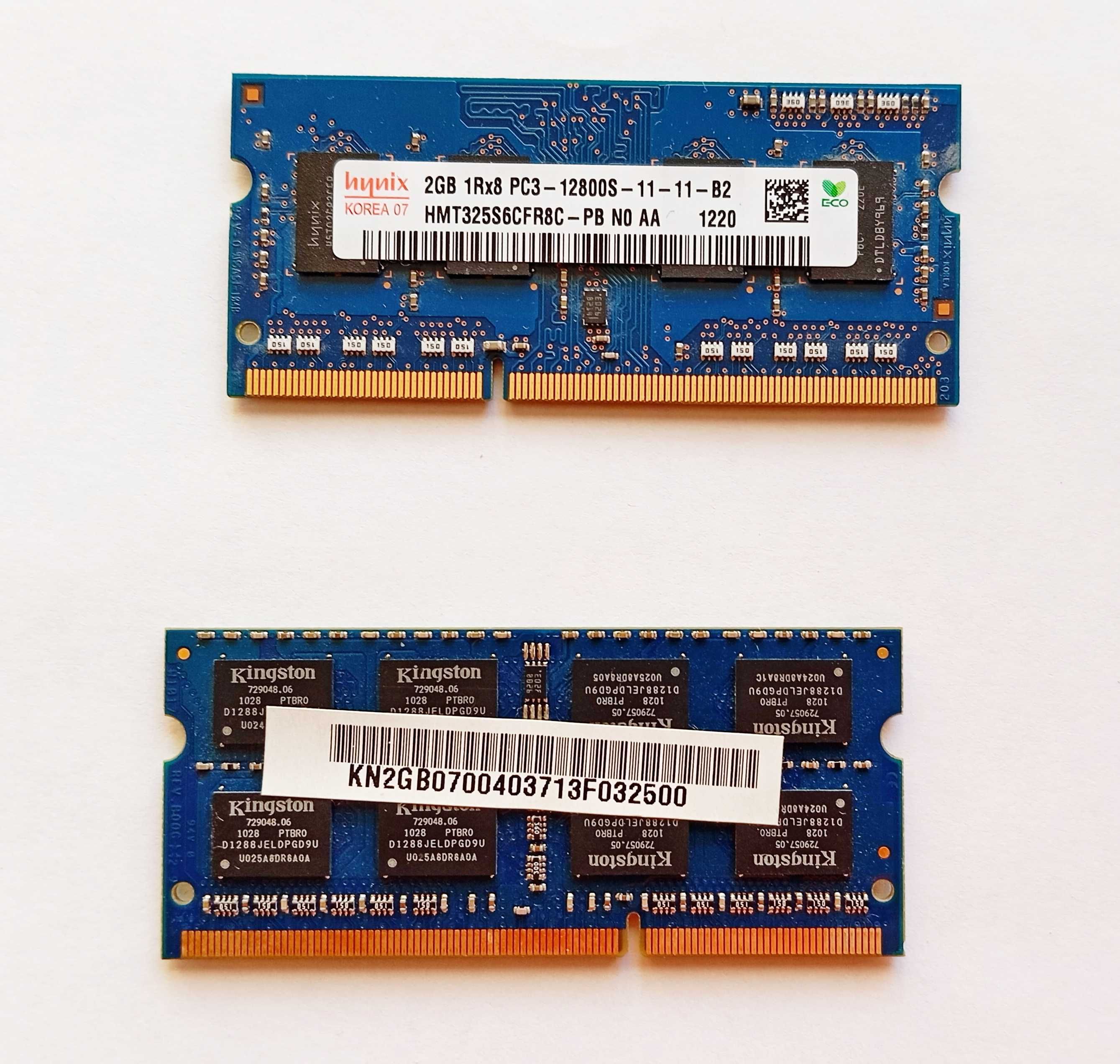 Оперативная память для ноутбука SODIMM DDR3 2Gb +2Gb БУ (две планки)