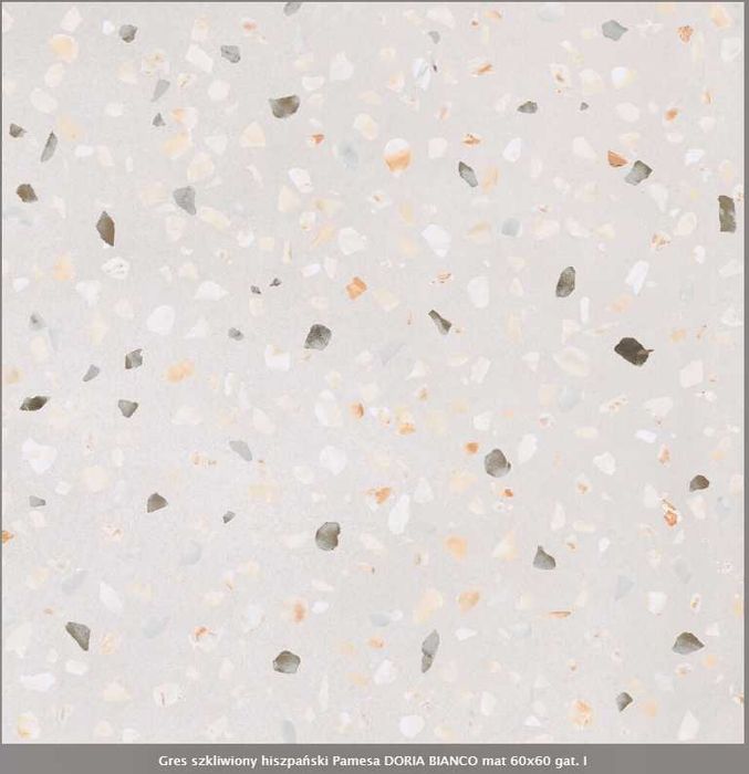 Gres szkliwiony hiszpański Pamesa DORIA BIANCO mat 60x60 gat. I
