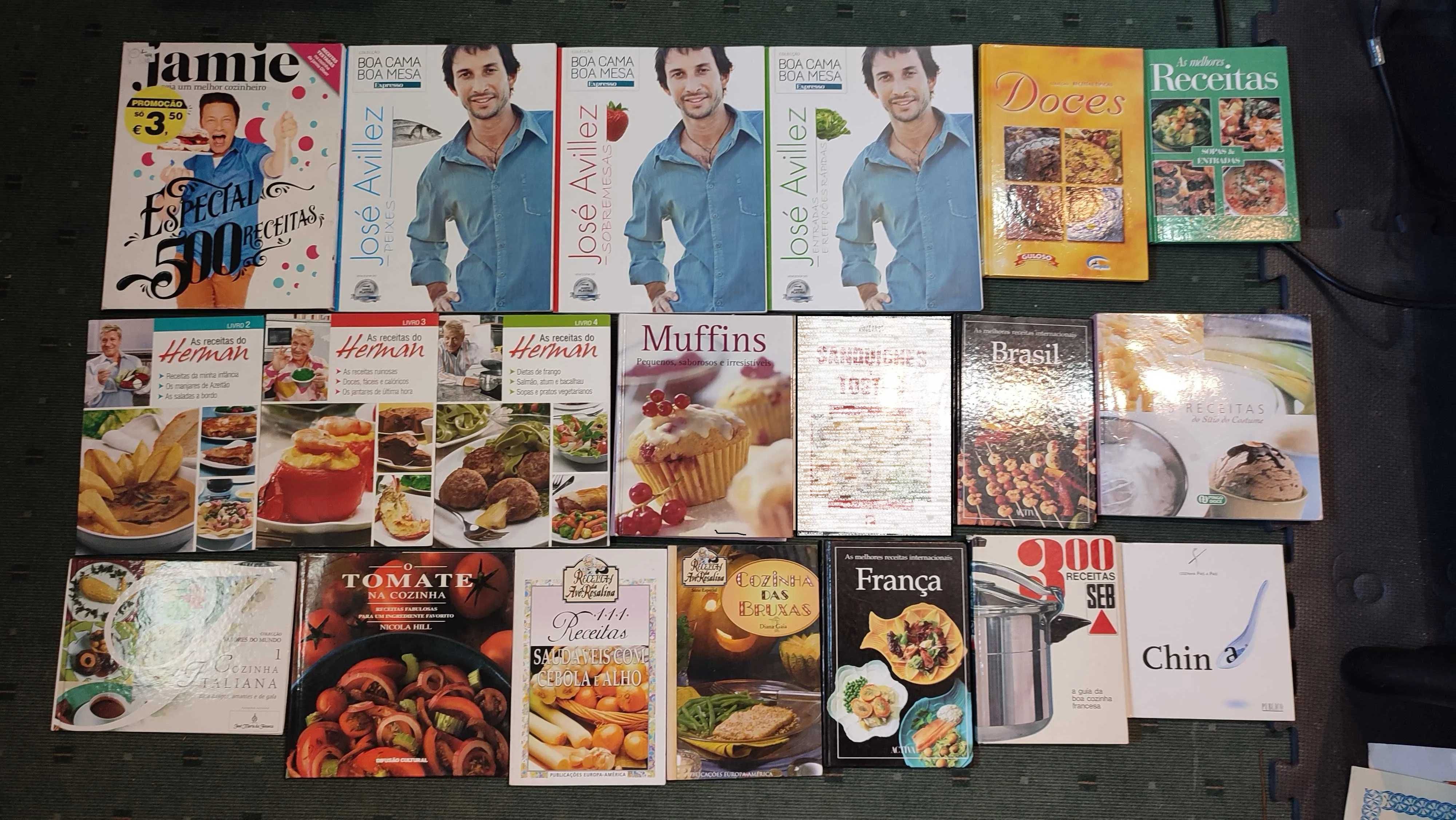 Lote 27 livros de culinária diversos