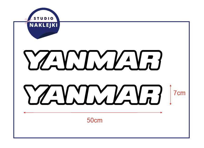 Yanmar Naklejki 50x7cm 2szt Koparka Ładowarka Nalepki zestaw