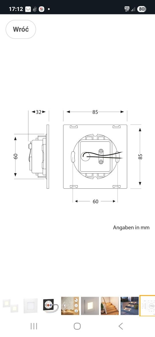 4xLED oświetlenie schodowe/wpuszczane w ścianę FEX do wewnątrz/zewnątr