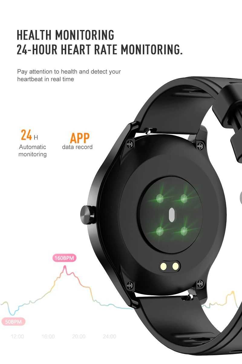 SmartWatch S32 tętno, ciśnienie, O2, kroki, powiadomienia.