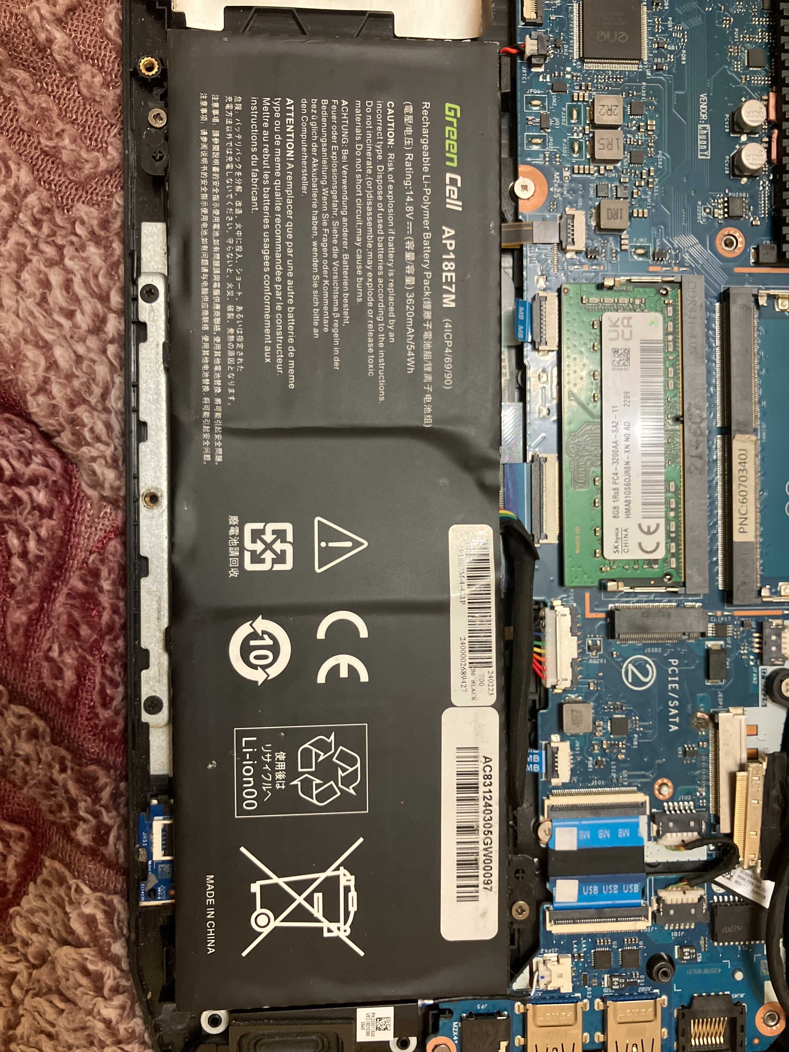 Аккумулятор Green Cell AP18E7M (14.8V) для Acer Nitro/Swift/Aspire