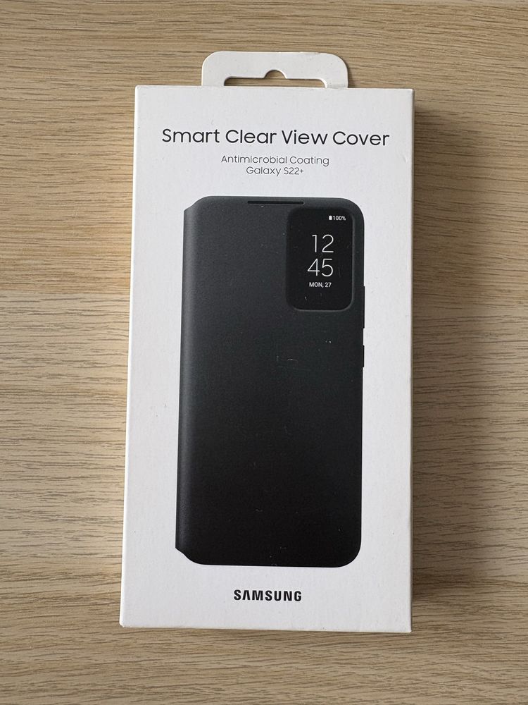 Etui, case Samsung Galaxy S22+ czarne, z klapką