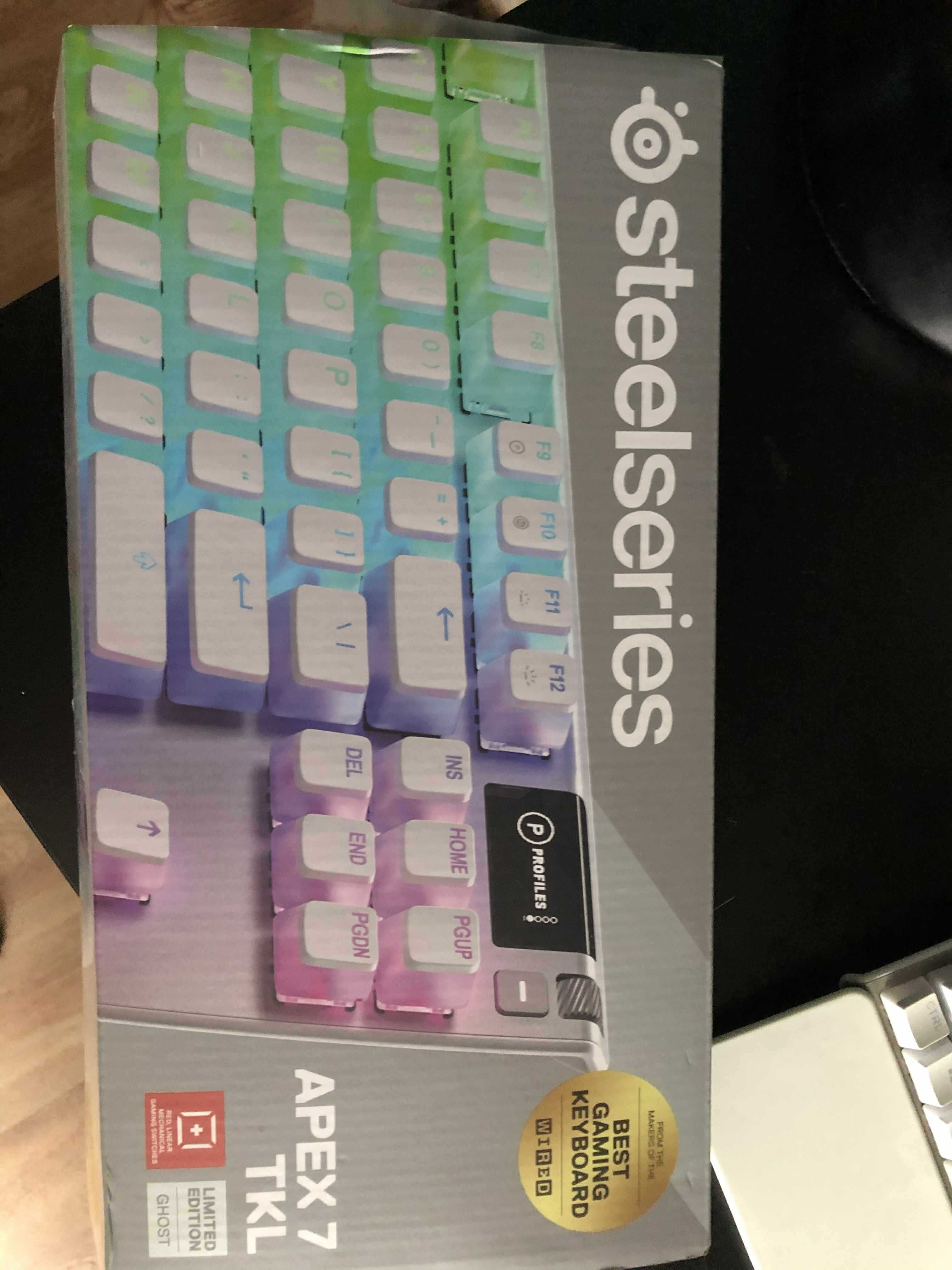 Klawiatura SteelSeries Apex 7 TKL Ghost - Biała