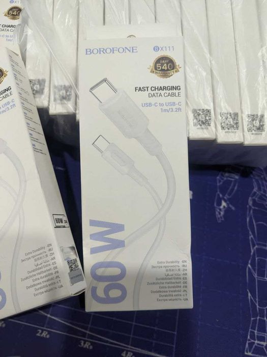 Кабель Type-C - Type C 66w Borofone зарядка