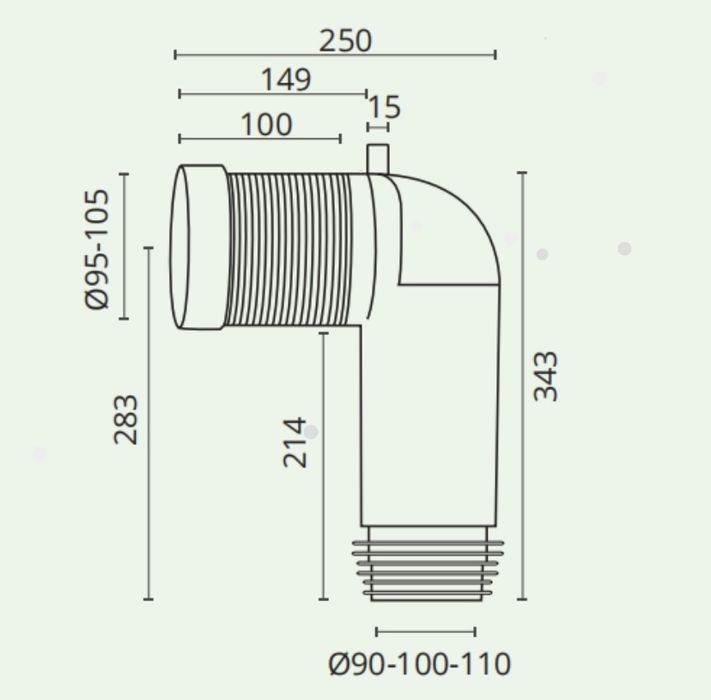 Curva de sanita 90º - BMK