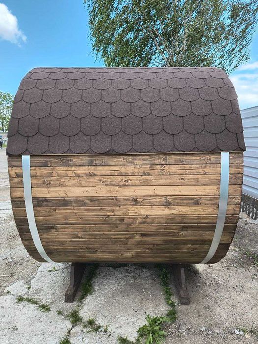 Sauna beczka 1,8m do samodzielnego montażu. Kompletacja FULL