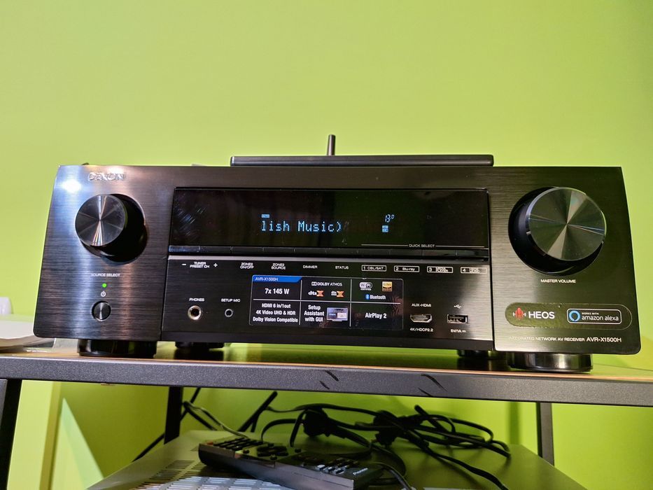 7.2 Denon Avr-X1500H Wi-Fi BT Heos Atmos  Vision Alexa Hdr 4K60p ARC