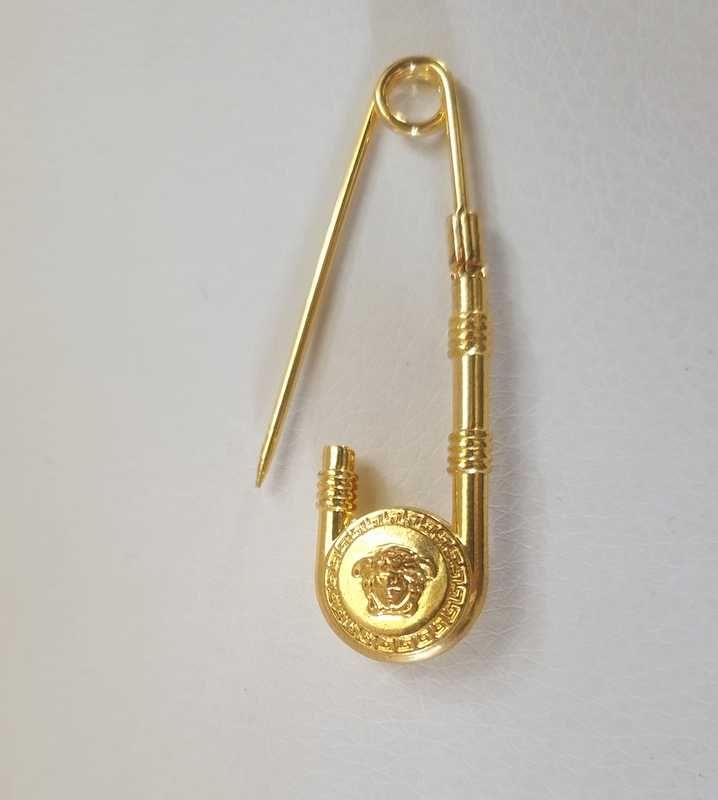 Agrafka Meduza Versace broszka nowa 7,4cm w kolorze złota