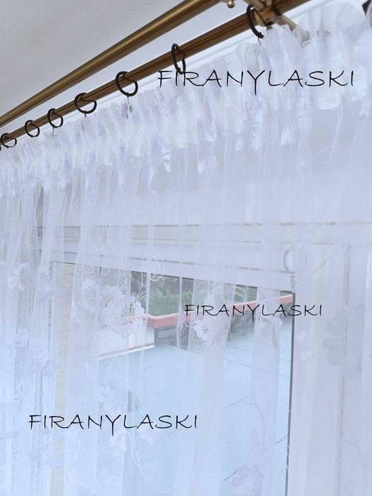 Firana 500x250 firana Gotowa markizeta wzór kwiatowy