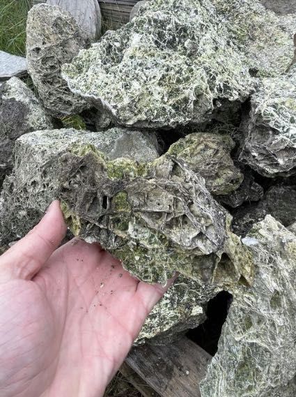 Wapień Zielony Green Spaghetti Skała do Akwarium Terrarium Ogrodu