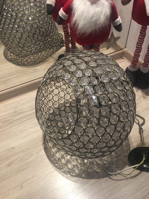 Lampa żyrandol klosz krysztalki kula gamour kinkiet wiszacy niemiecki