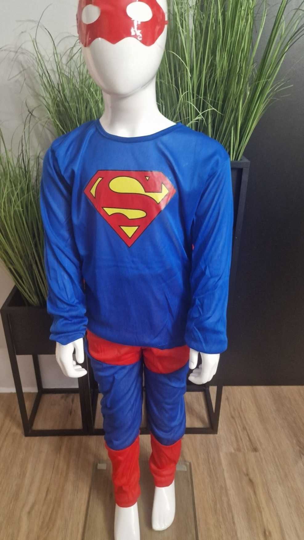 Strój przebranie kostium na bal roz 110-120 superman przebranie