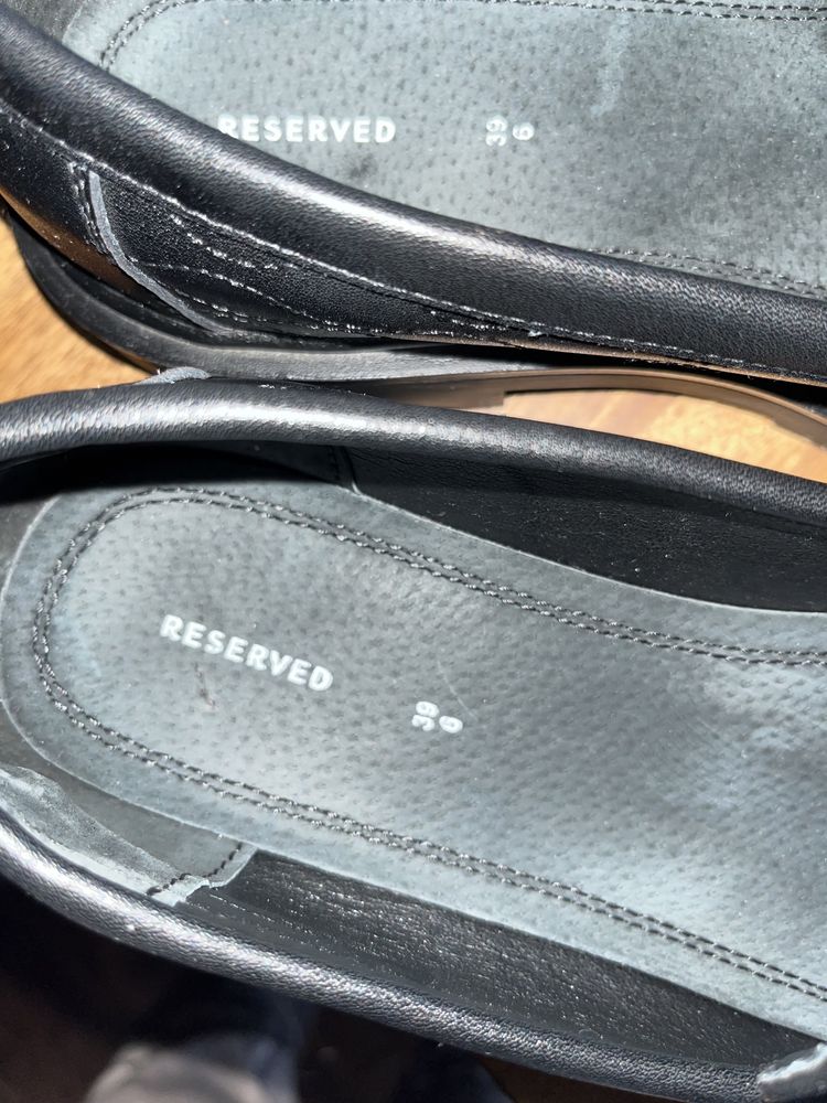 Reserved skórzane loafersy buty 39  nowe