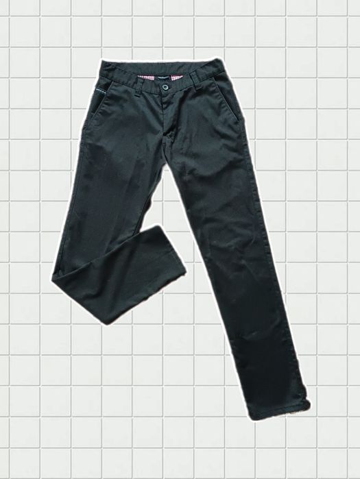 Czarne spodnie męskie eleganckie 36 cm pas / XS L32