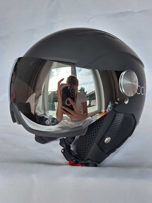 Kask narciarski Bolle Backline Visor Soft Black Silver M 56-58cm