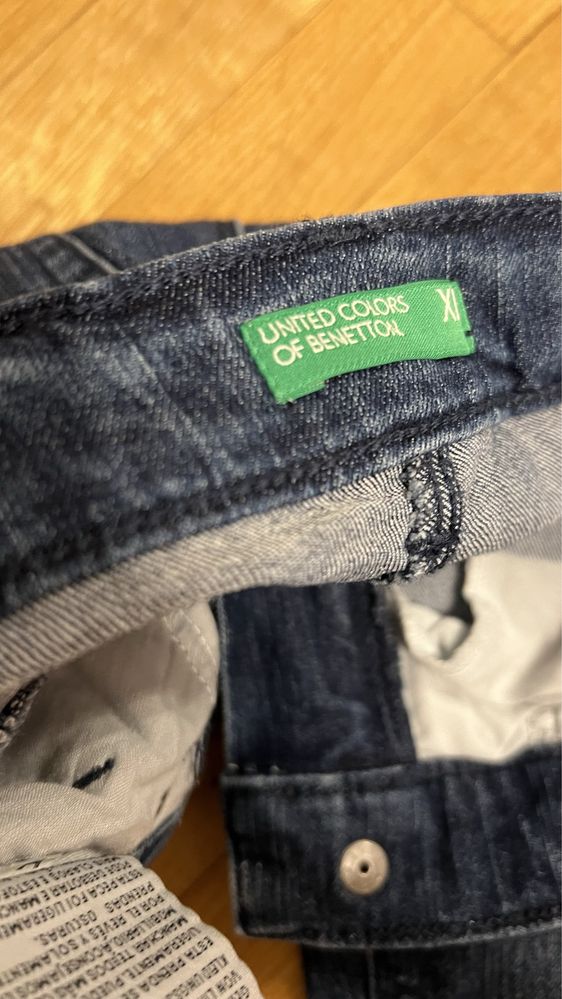 Nowe Spodnie Jeansy United Colors of Benetton 150-160cm, XL, 12-13 lat