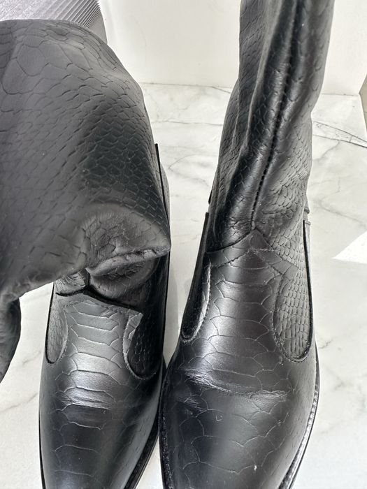 Чоботи козаки шкіряні, легке утеплення