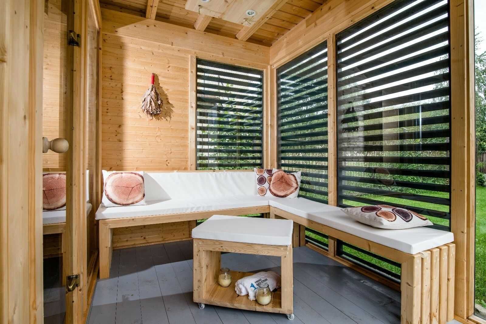 Sauna fińska ogrodowa VIP altana ogrodowa z sauną 4m x3m z prysznicem