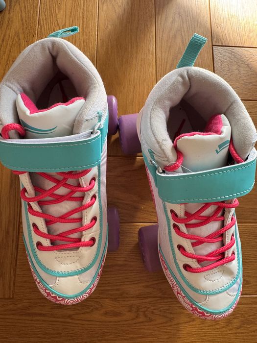 Crivit wrotki dziecięce dziewczęce białe różowe 35/36