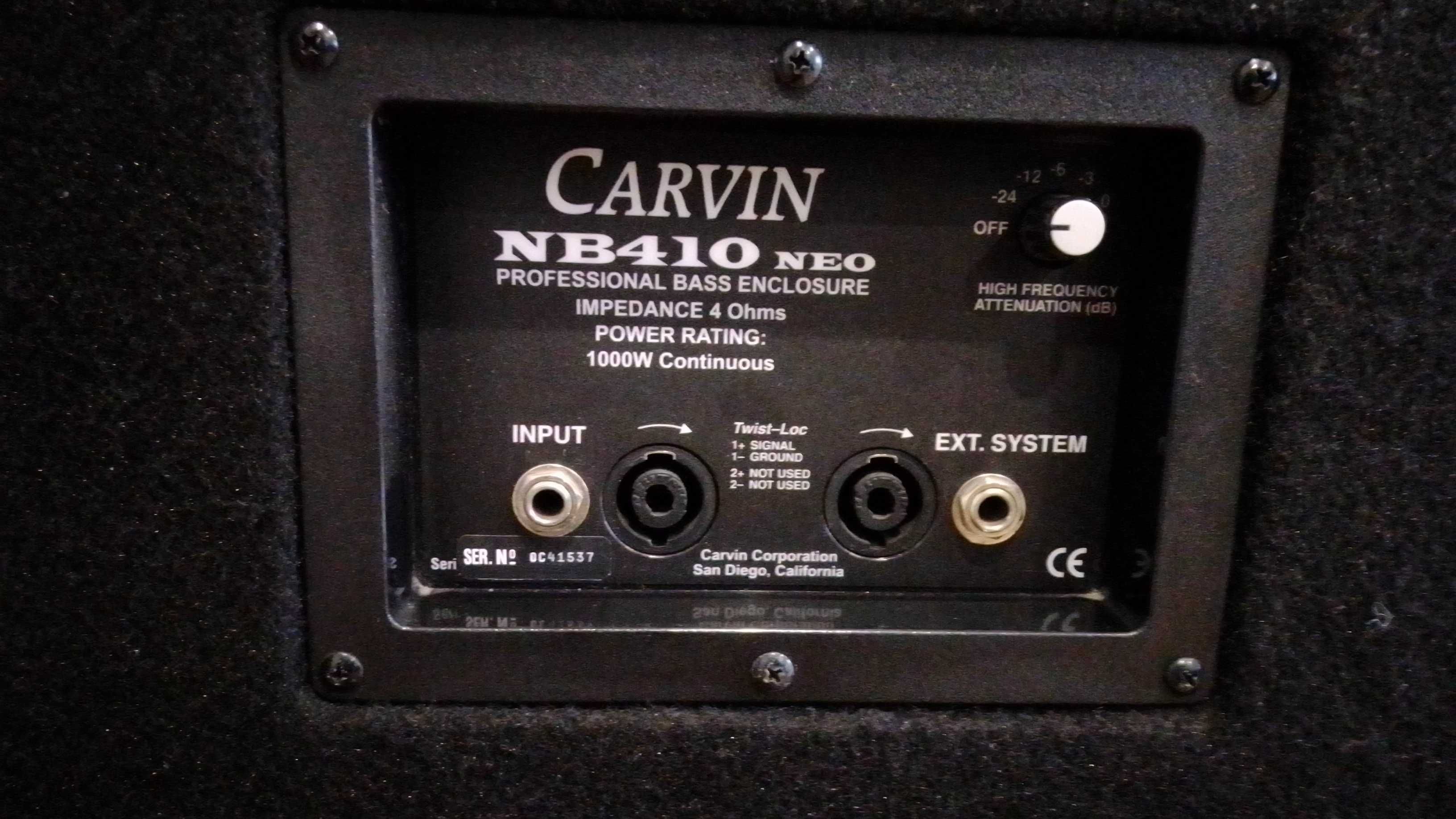 Wzmacniacz basowy Carvin BX1200 + kolumna basowa Carvin NB410 NEO