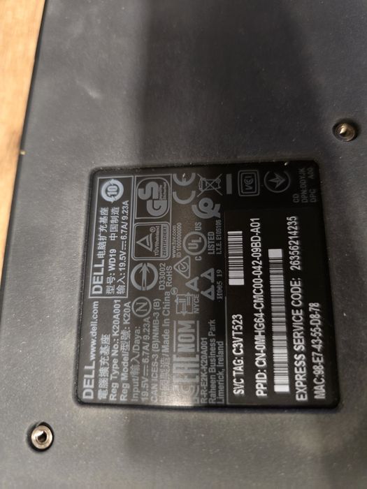Dell Wd19 stacja dokująca usb-c