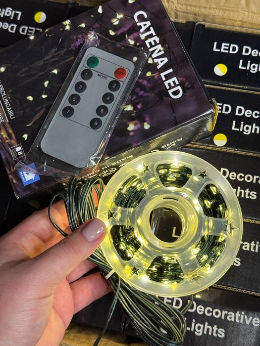 Гірлянда роса. Гірлянда 50метрів. Гірлянда на ялинку.