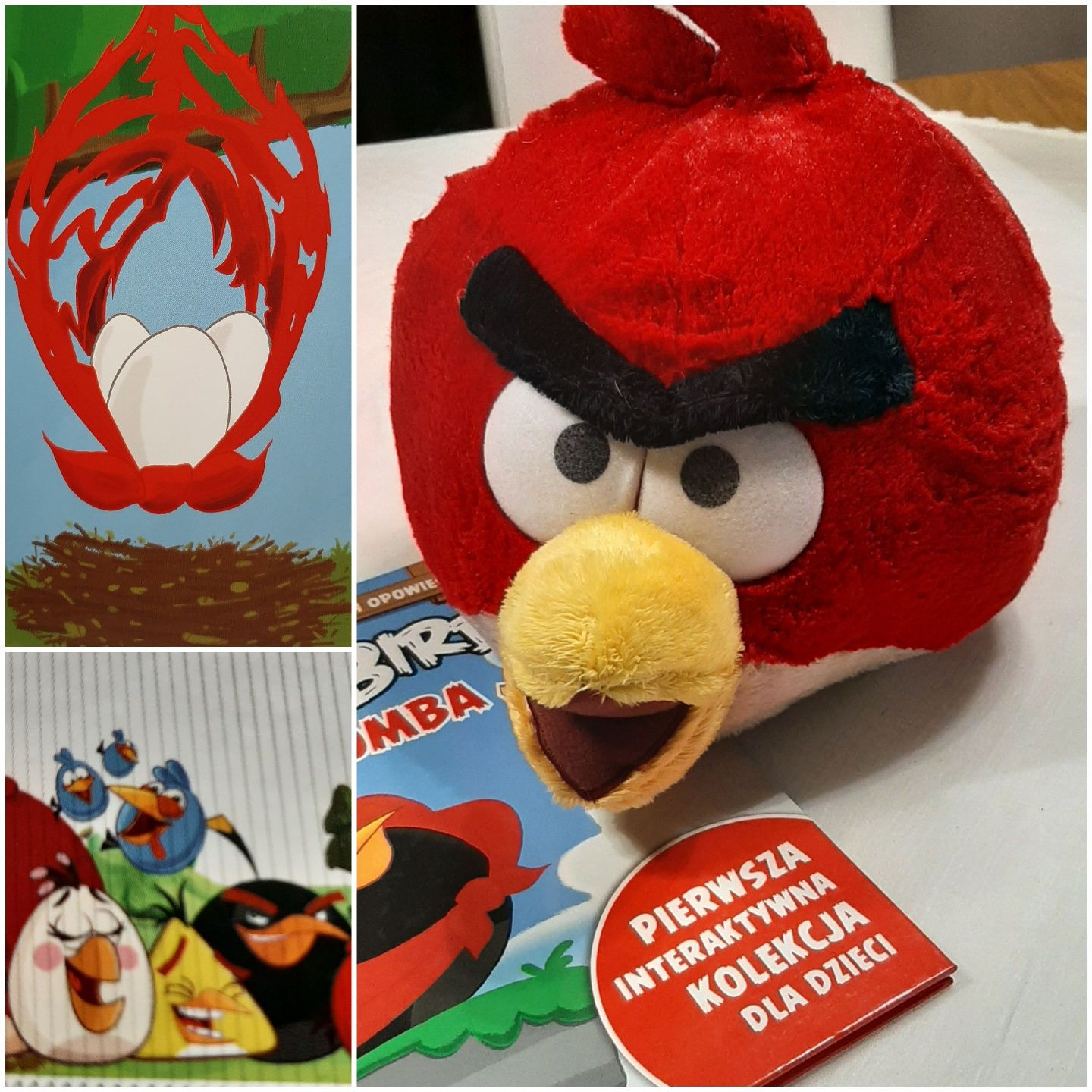 Zestaw Książka interaktywna i Angry Bird Red