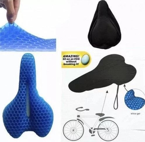 Подушка для велосипеда на сиденье Черная Ортопедическая