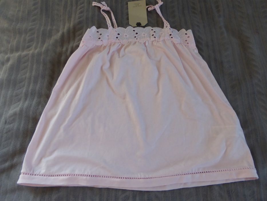Delikatna, różowa, letnia bluzeczka na ramionkach, Zara Girls 140 NOWA