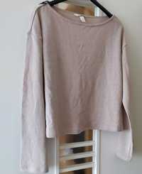 jasnobeżowy sweterek z cienkiej dzianiny marka H&M rozmiar S