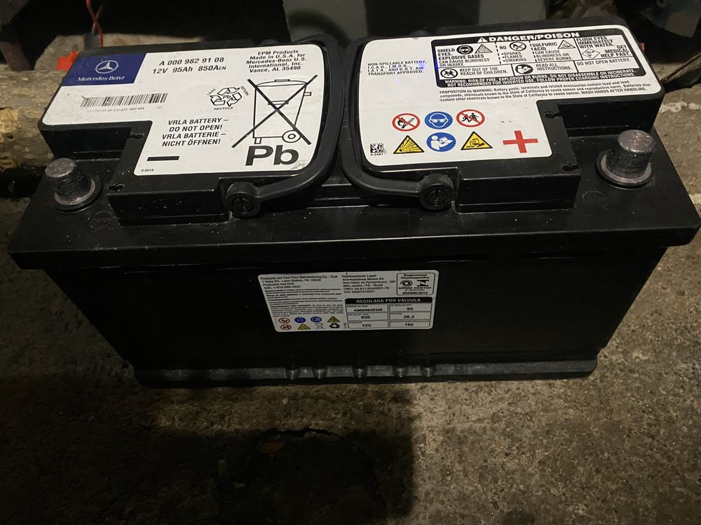 Аккумулятор оригинальный мерседес AGM 95 Ah 850 Aen