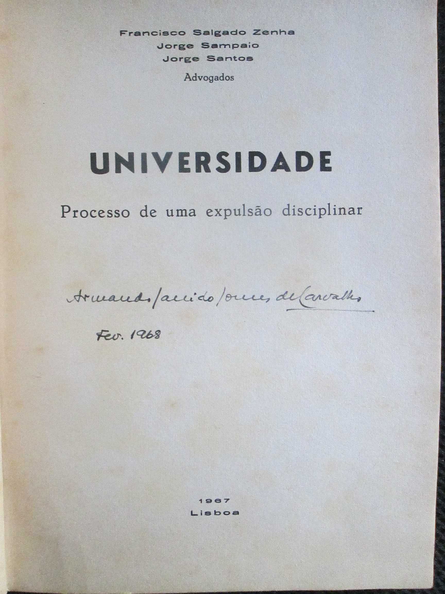 Universidade - Processo de uma Expulsão Disciplinar, 1967