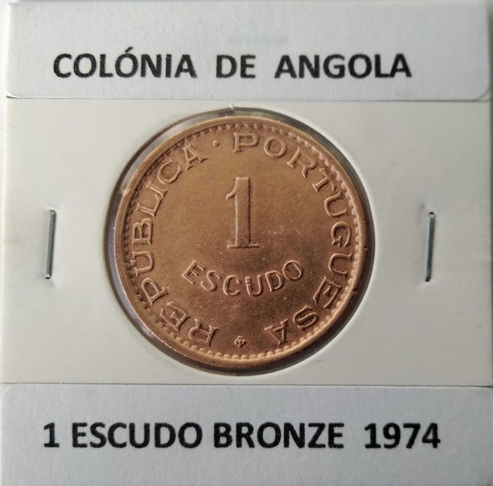 3 Moedas Portuguesas de 1 Escudo da Ex colónia Ultramarina de Angola