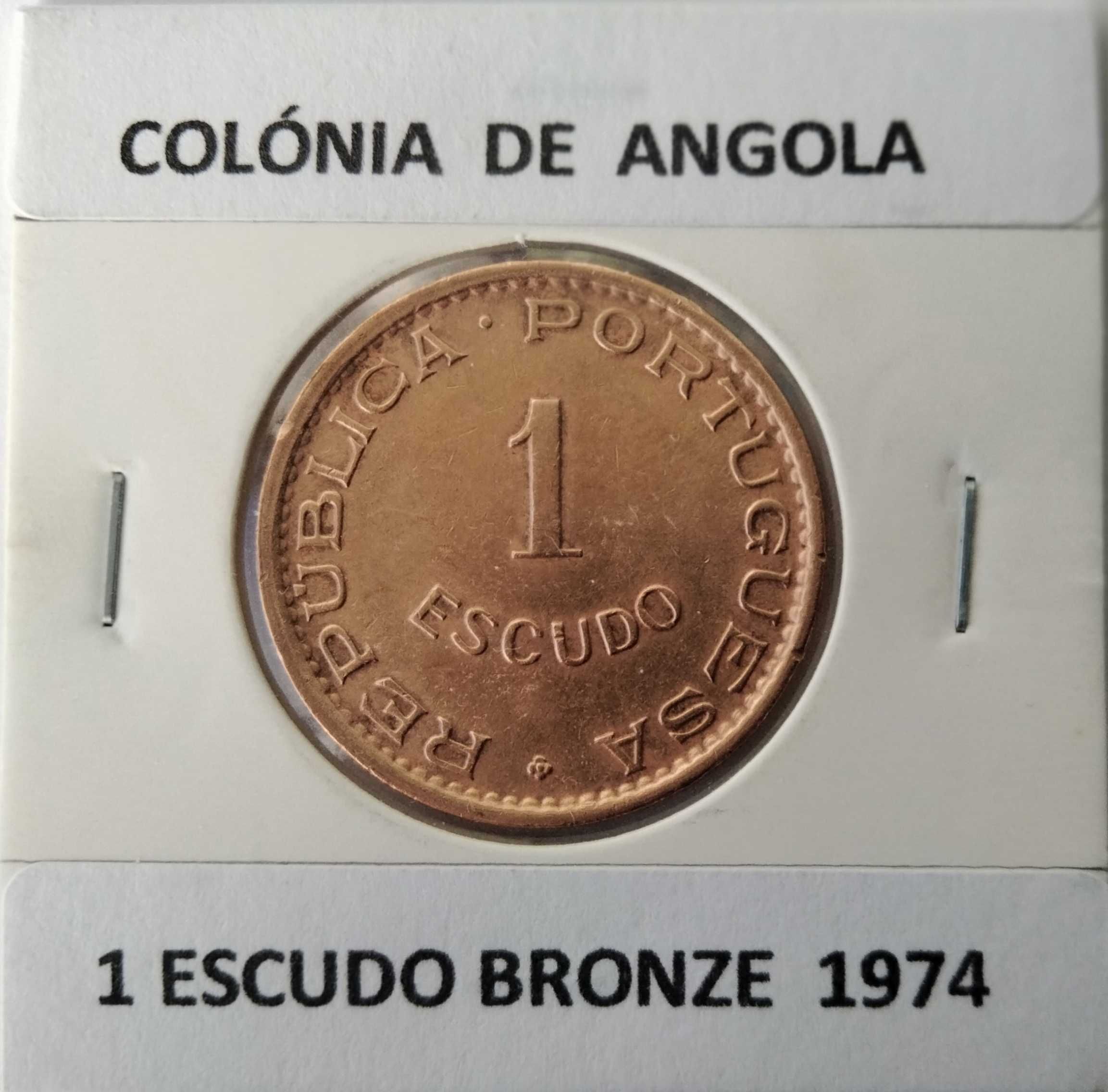 Moedas Portuguesas  de  1 Escudo  Da Ex colónia Ultramarina de Angola