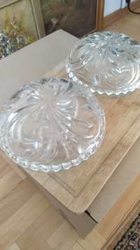 Komplet dwóch szklanych bombonierek Huty szkła Ząbkowice