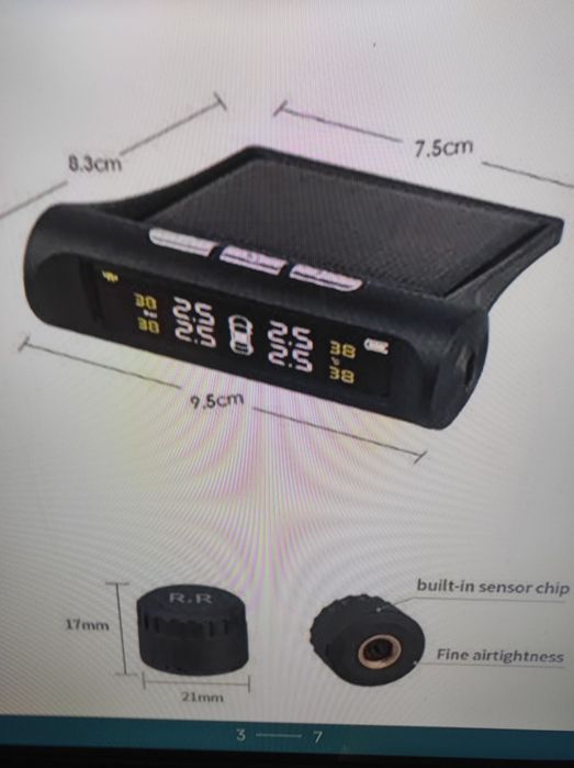 Система контроля давления в шинах TPMS с внешними датчиками