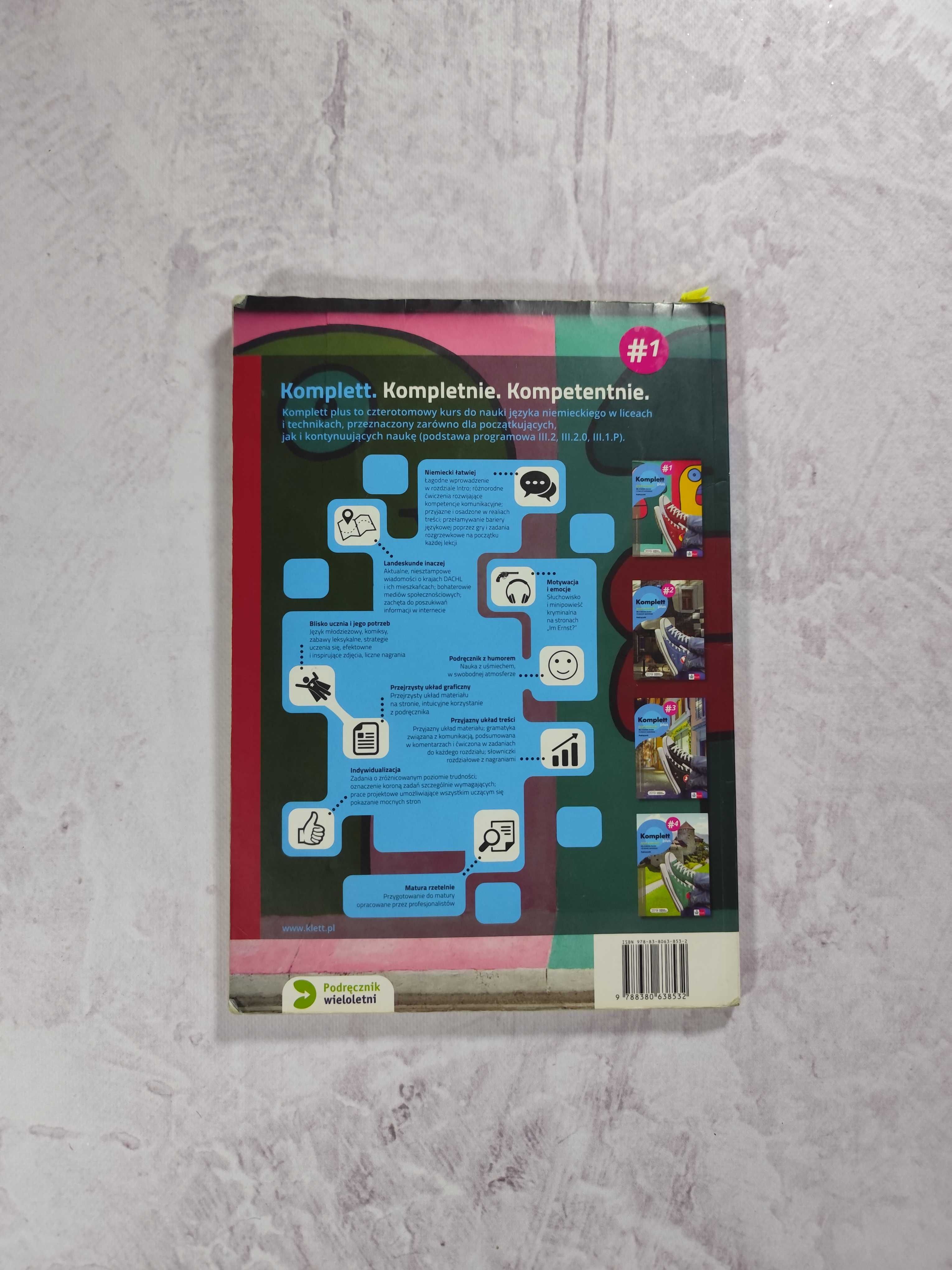 Komplett plus 1 podręcznik Niemieckiego klasa 1 technikum i liceum