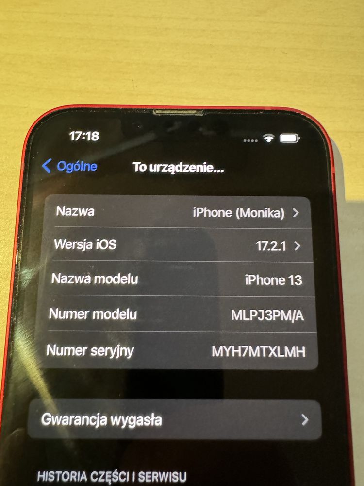 Iphone 13 red 128 GB