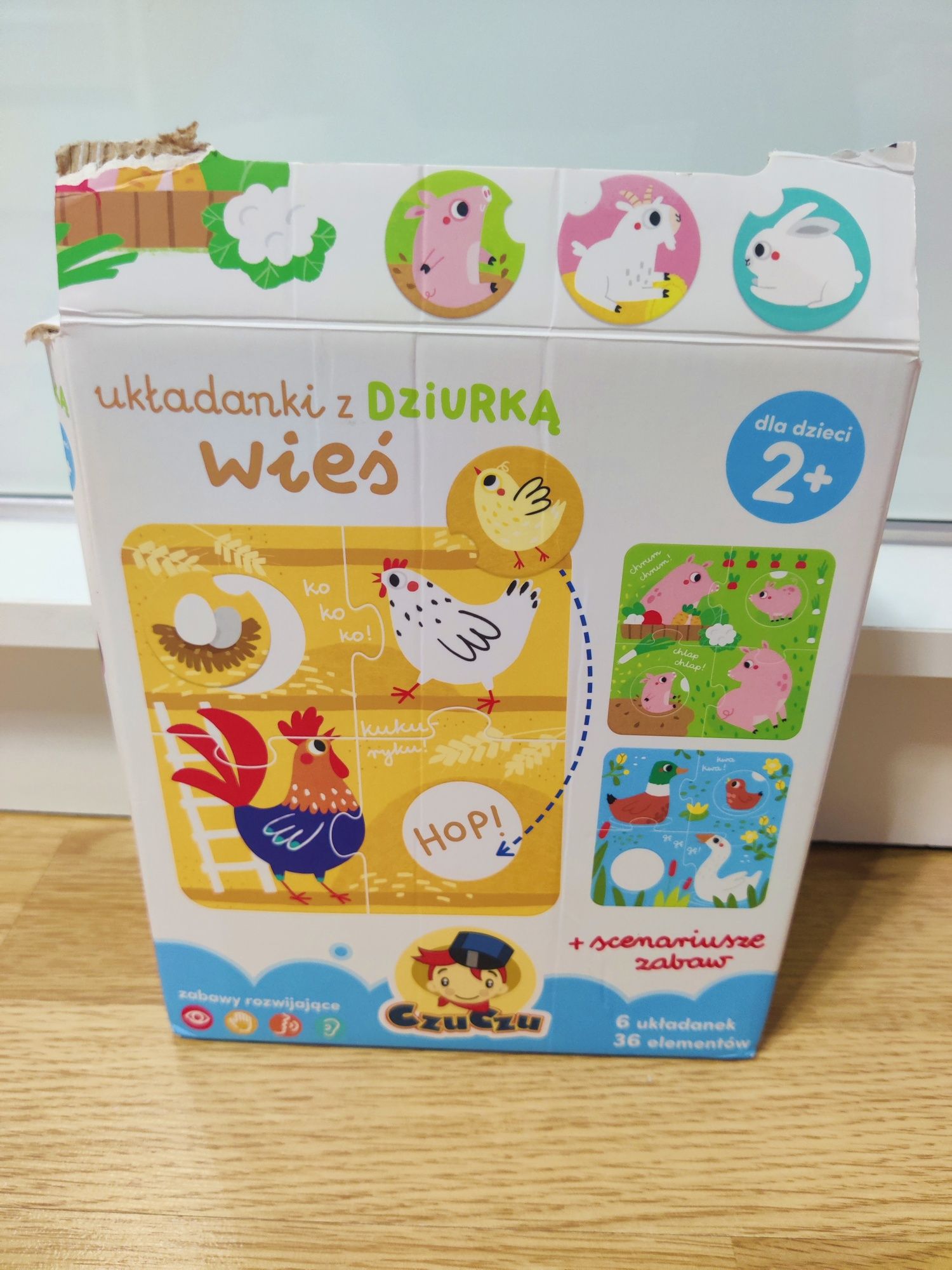Układanki z dziurką wieś 2+ CzuCzu