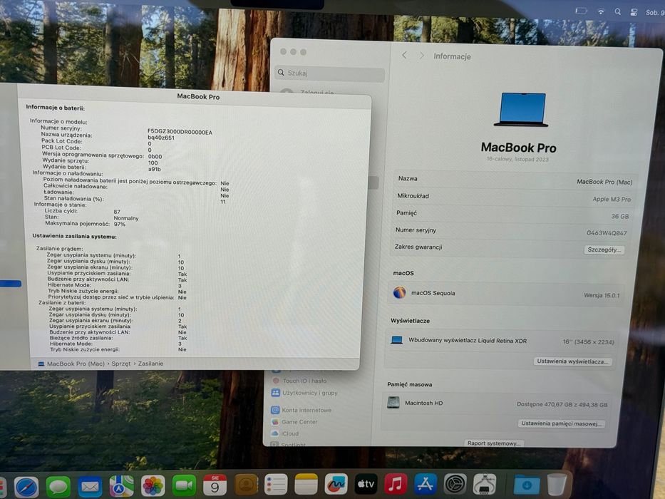 Apple MacBook Pro 16” M3 Pro / 36 GB RAM / 512GB SSD
