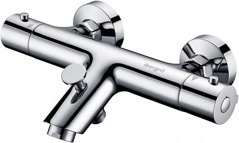 Bateria Wannowa Ścienna Ibergrif M21806 Srebrny