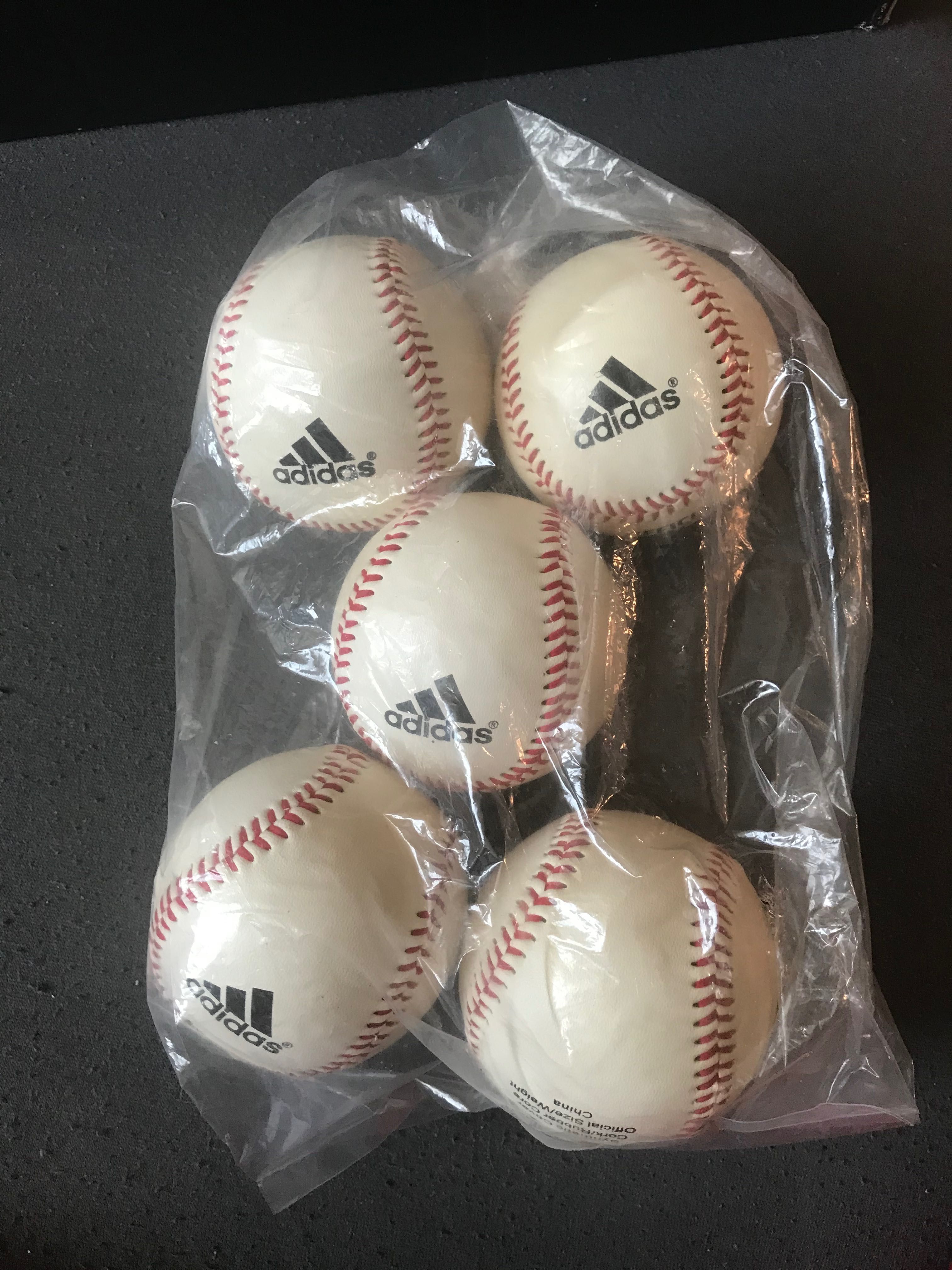 Zestaw piłek do baseballa adidas official league 5sztuk