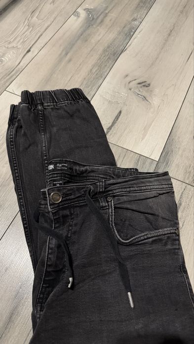 Joggery fsbn 34 męskie spodnie czarne M bawełna